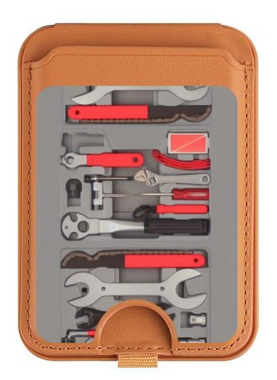 S3921 Bike Repair Tool Graphic Paint Magnetic Card Holder Wallet Stand with MagSafe for iPhone 16 15 14 13 Pro Max