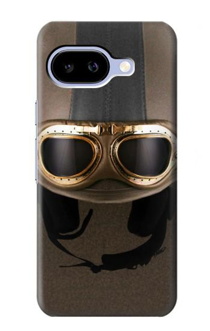 S2645 Vintage Brown Goggles Motorcycle Helmet Case For Google Pixel 9a