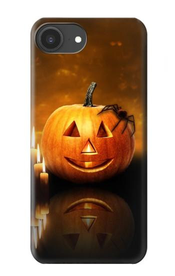 S1083 Pumpkin Spider Candles Halloween Case For iPhone 16e, 17e