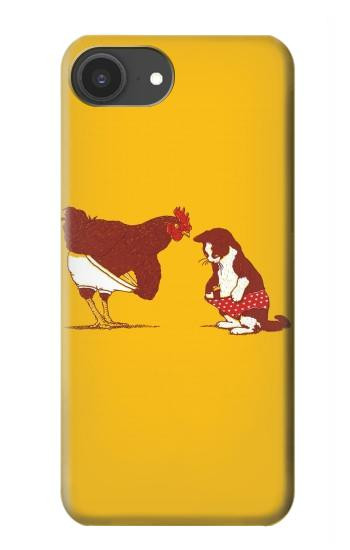S1093 Rooster and Cat Joke Case For iPhone 16e, 17e