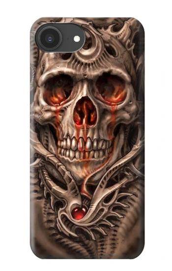 S1675 Skull Blood Tattoo Case For iPhone 16e, 17e