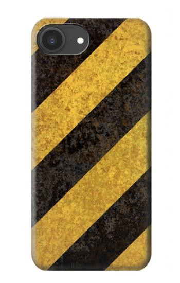 S2231 Yellow and Black Line Hazard Striped Case For iPhone 16e