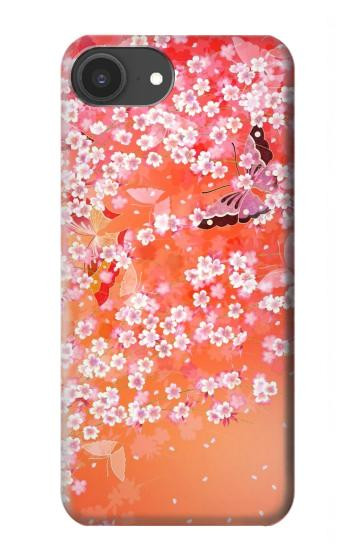 S2543 Japanese Kimono Style Flower Pattern Case For iPhone 16e