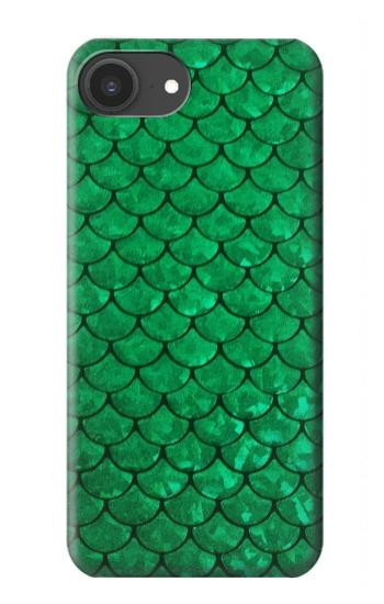 S2704 Green Fish Scale Pattern Graphic Case For iPhone 16e