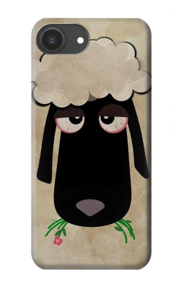 S2826 Cute Cartoon Unsleep Black Sheep Case For iPhone 16e