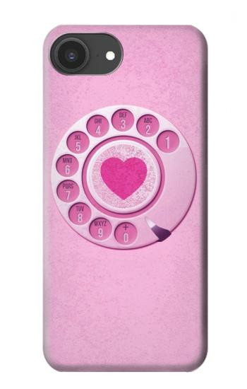 S2847 Pink Retro Rotary Phone Case For iPhone 16e