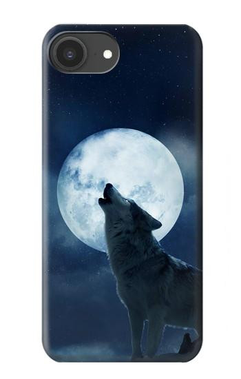 S3693 Grim White Wolf Full Moon Case For iPhone 16e, 17e