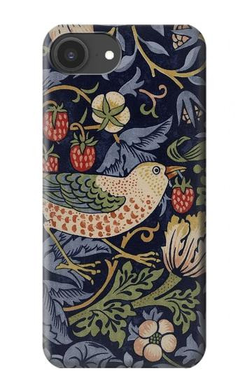 S3791 William Morris Strawberry Thief Fabric Case For iPhone 16e, 17e