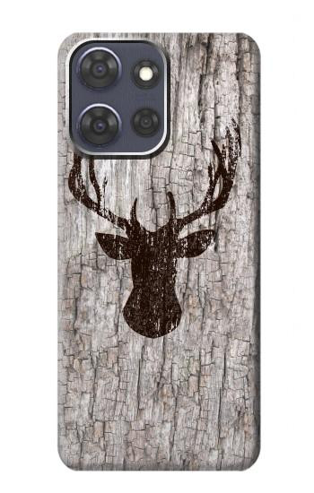 S2505 Reindeer Head Old Wood Texture Graphic Case For Motorola Moto G Power (2025)