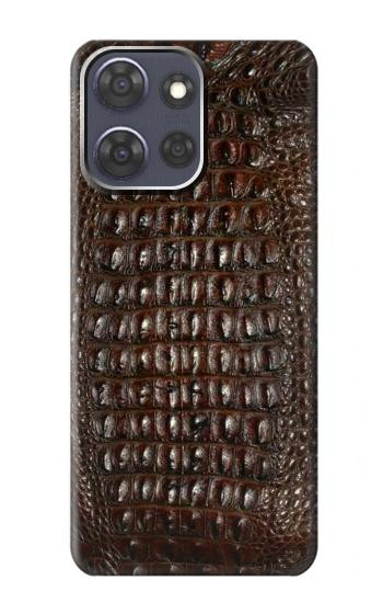 S2850 Brown Skin Alligator Graphic Printed Case For Motorola Moto G Power (2025)