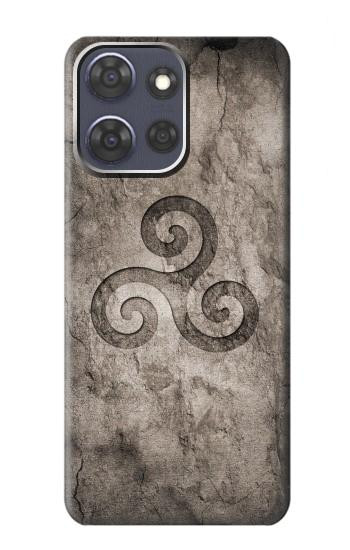 S2892 Triskele Symbol Stone Texture Case For Motorola Moto G Power (2025)