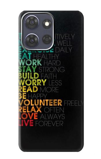 S3523 Think Positive Words Quotes Case For Motorola Moto G Power (2025,2026)