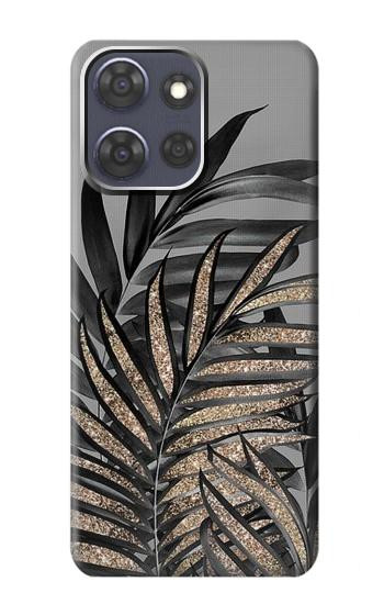 S3692 Gray Black Palm Leaves Case For Motorola Moto G Power (2025,2026)