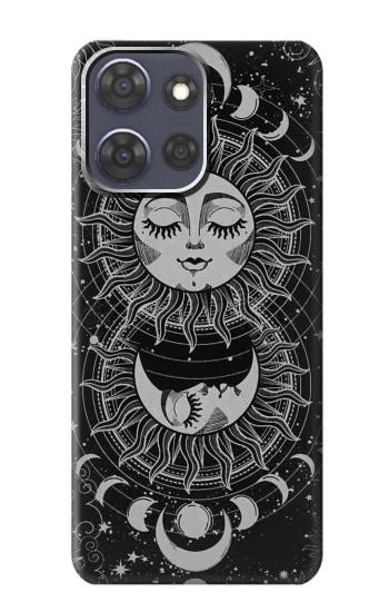 S3854 Mystical Sun Face Crescent Moon Case For Motorola Moto G Power (2025,2026)