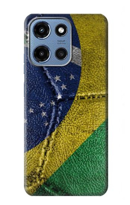 S3297 Brazil Flag Vintage Football Graphic Case For Motorola Moto G 5G (2025)