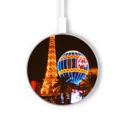 S0893 Las Vegas Wireless Charger Pad 15W Type-C iPhone Android LED Light Charging Station