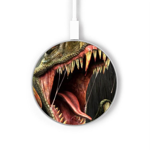 S0923 T-Rex Dinosaur Wireless Charger Pad 15W Type-C iPhone Android LED Light Charging Station S0923 T-Rex Dinosaur Wireless Charger Pad 15W Type-C iPhone Android LED Light Charging Station