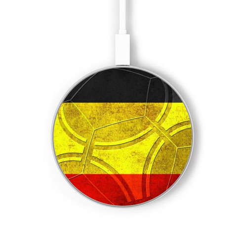 S2965 Belgium Football Soccer Wireless Charger Pad 15W Type-C iPhone Android LED Light Charging Station