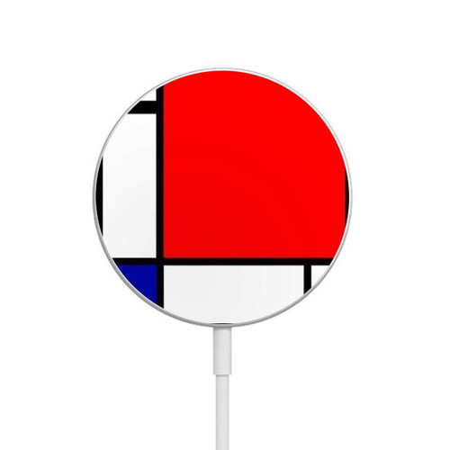 S0157 Composition Red Blue Yellow Magnetic Wireless Charger Pad with MagSafe 15W for iPhone 16 15 14 13 12