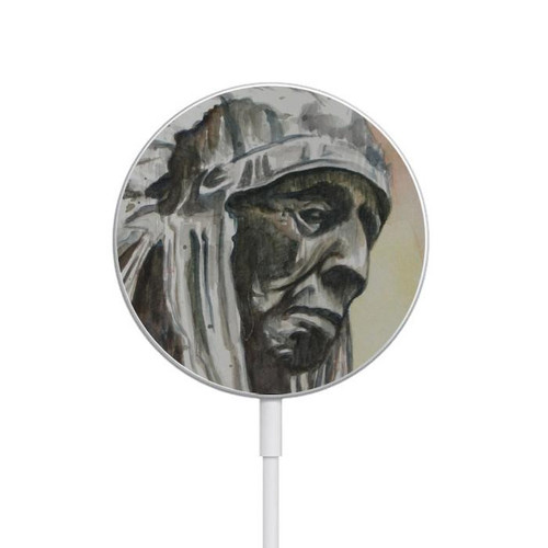 S0792 Indian Chief Magnetic Wireless Charger Pad with MagSafe 15W for iPhone 16 15 14 13 12