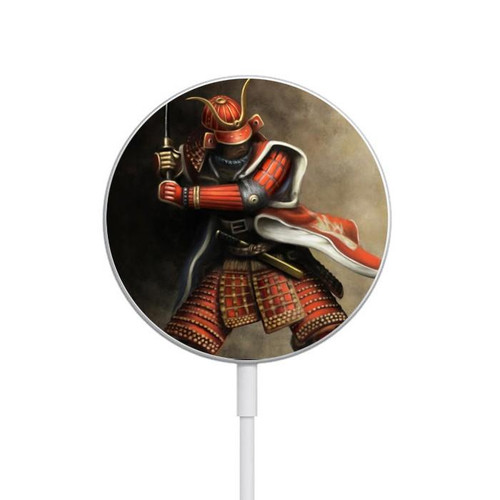 S0796 Japan Red Samurai Magnetic Wireless Charger Pad with MagSafe 15W for iPhone 16 15 14 13 12