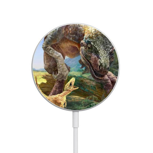 S1290 Dinosaurs T-Rex Magnetic Wireless Charger Pad with MagSafe 15W for iPhone 16 15 14 13 12