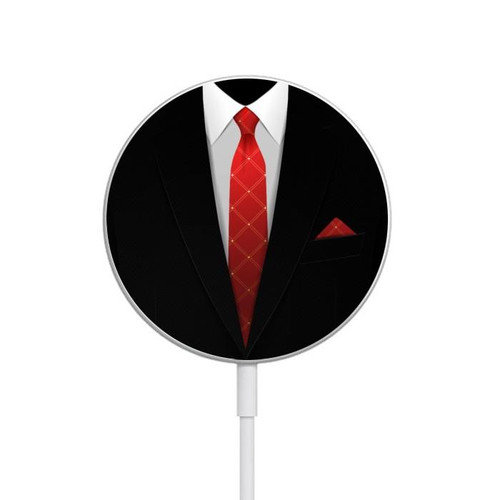 S1805 Black Suit Magnetic Wireless Charger Pad with MagSafe 15W for iPhone 16 15 14 13 12