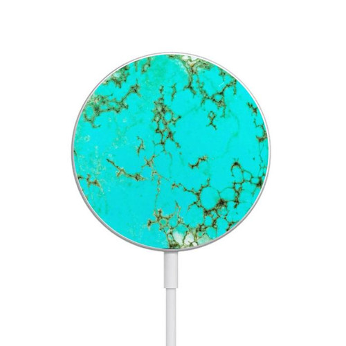S2377 Turquoise Gemstone Texture Graphic Printed Magnetic Wireless Charger Pad with MagSafe 15W for iPhone 16 15 14 13 12 S2377 Turquoise Gemstone Texture Graphic Printed Magnetic Wireless Charger Pad with MagSafe 15W for iPhone 16 15 14 13 12