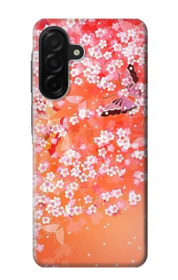 S2543 Japanese Kimono Style Flower Pattern Case For Samsung Galaxy A26