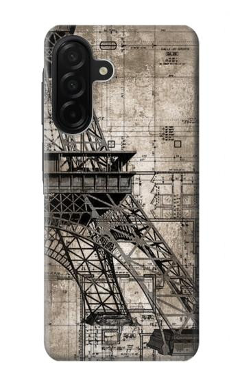 S3416 Eiffel Tower Blueprint Case For Samsung Galaxy A26