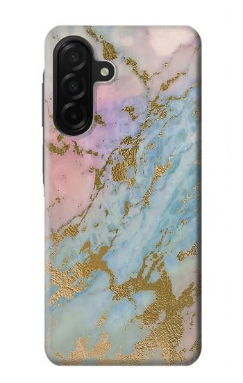 S3717 Rose Gold Blue Pastel Marble Graphic Printed Case For Samsung Galaxy A26
