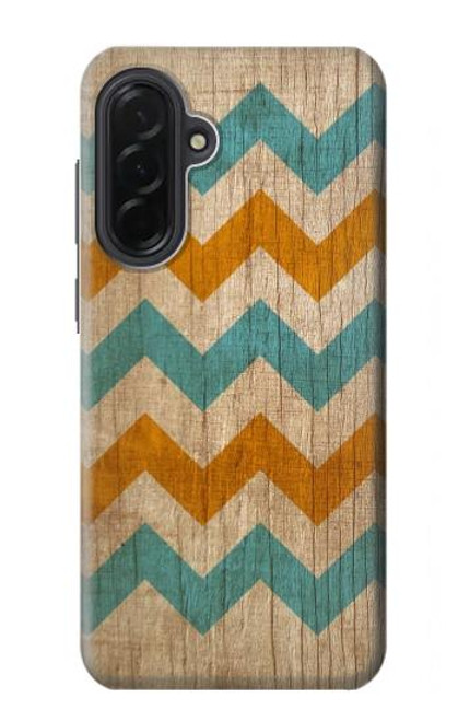 S3033 Vintage Wood Chevron Graphic Printed Case For Samsung Galaxy A36
