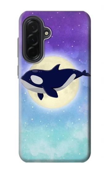 S3807 Killer Whale Orca Moon Pastel Fantasy Case For Samsung Galaxy A36