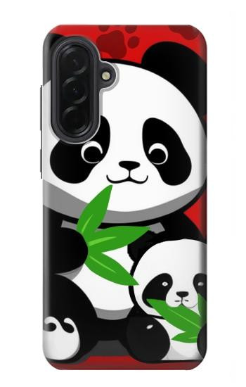 S3929 Cute Panda Eating Bamboo Case For Samsung Galaxy A36