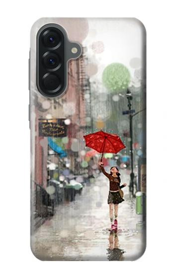 S0108 Girl in The Rain Case For Samsung Galaxy A56