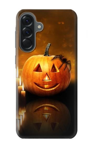 S1083 Pumpkin Spider Candles Halloween Case For Samsung Galaxy A56