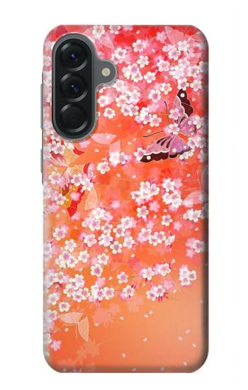 S2543 Japanese Kimono Style Flower Pattern Case For Samsung Galaxy A56
