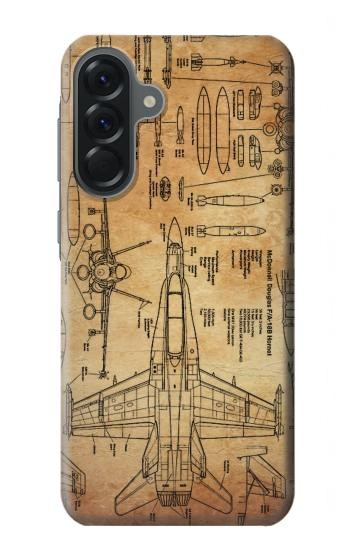 S3868 Aircraft Blueprint Old Paper Case For Samsung Galaxy A56