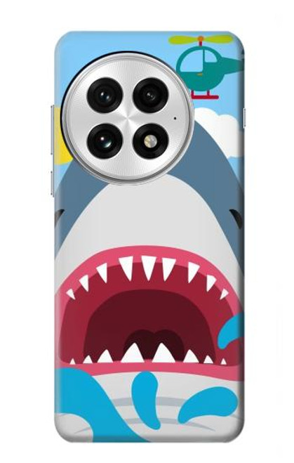 S3947 Shark Helicopter Cartoon Case For OnePlus 13