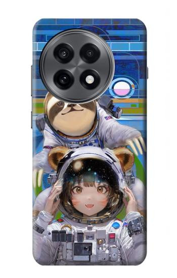 S3915 Raccoon Girl Baby Sloth Astronaut Suit Case For OnePlus 13R