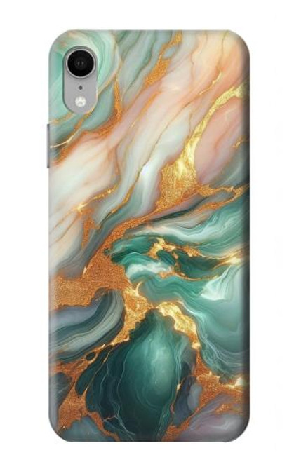 S3993 Green Marble Gold Veins Case For iPhone XR