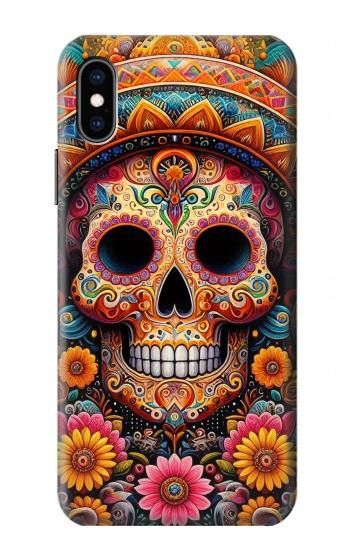 S3999 Mexican Skull Painting Case For iPhone X, iPhone XS