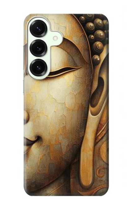 S4022 Vintage Buddha Face Golden Style Case For Samsung Galaxy S25 Plus