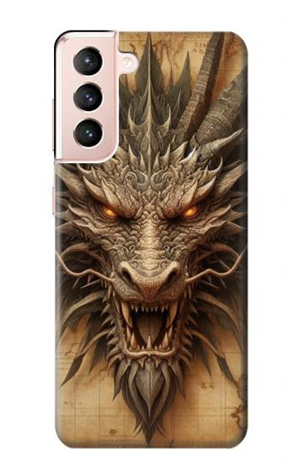 S3981 Dragon Head Old Map Case For Samsung Galaxy S21 5G