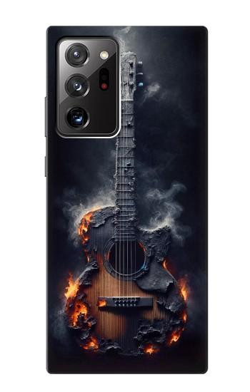 S3972 Burned Acoustic Guitar Graphic Case For Samsung Galaxy Note 20 Ultra, Ultra 5G