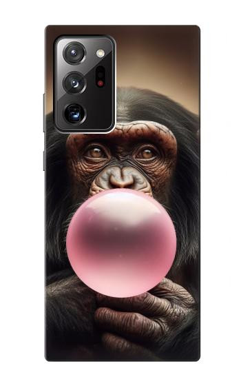 S3973 Chimpanzee Blowing Pink Bubblegum Case For Samsung Galaxy Note 20 Ultra, Ultra 5G