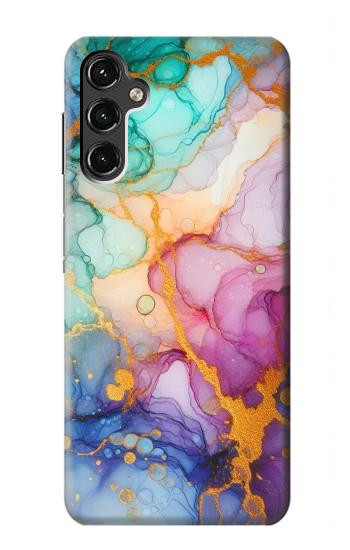 S4001 Multicolored Abstract Lilac Emerald Case For Samsung Galaxy A14 5G