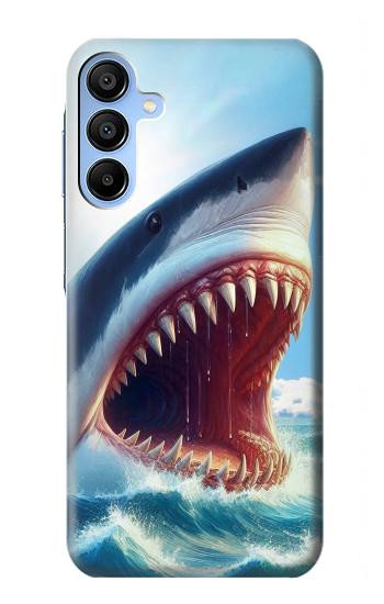 S4004 Oil Color Painting Giant Shark.jpeg Case For Samsung Galaxy A15 5G