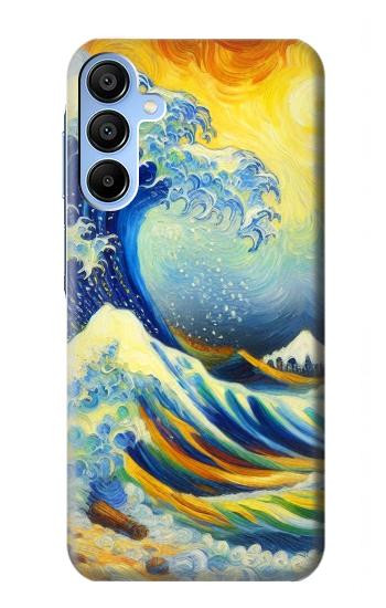 S4005 Oil Color Painting Great Waves Case For Samsung Galaxy A15 5G