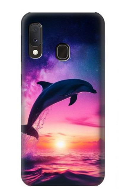 S3980 Dolphin Sunset Milky Way Case For Samsung Galaxy A20e